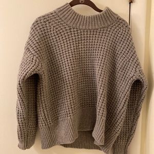 Everlane Gray Wool Chunky Knit Sweater